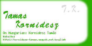 tamas kornidesz business card